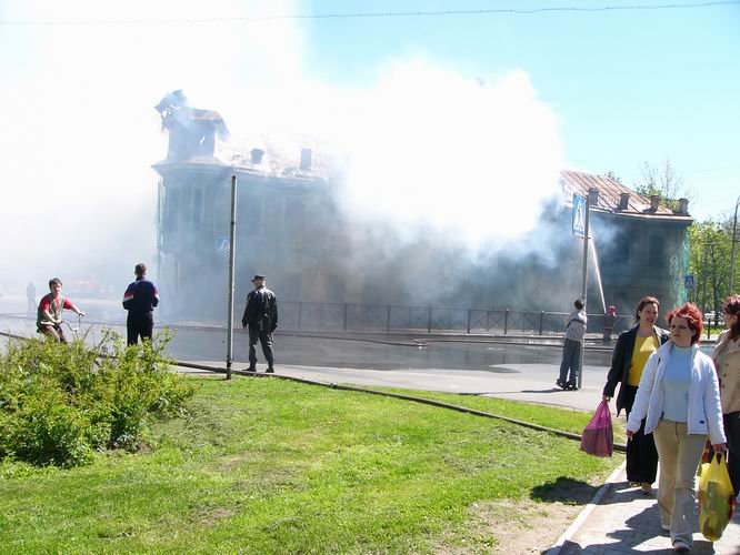 Пожар на ул.Володарского, д. 5а