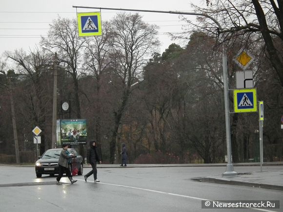 На вокзале установили дорожные знаки 5.19.2 — Пешеходный переход