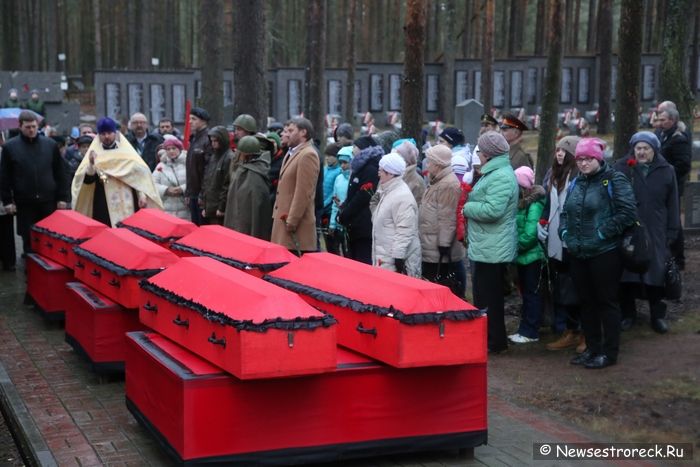 В Сестрорецке захоронили останки 28 советских солдат