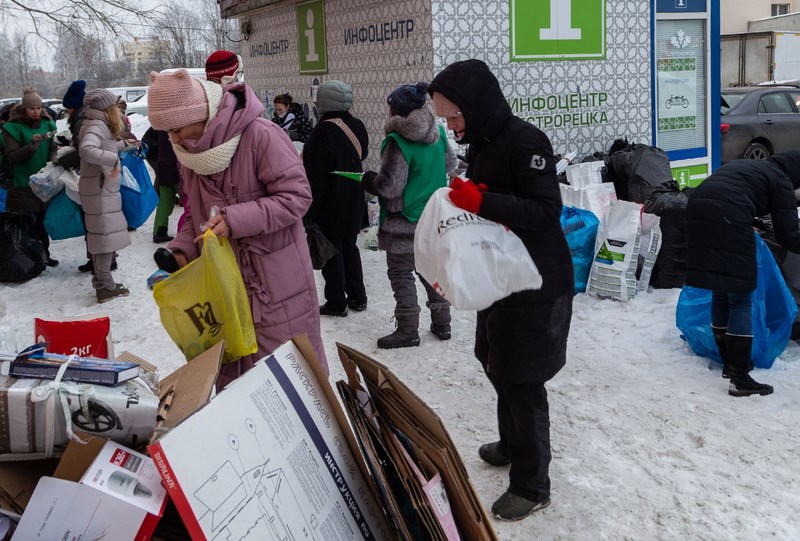 В субботу, 13 февраля, в Сестрорецке прошла акция по сбору раздельного вторсырья