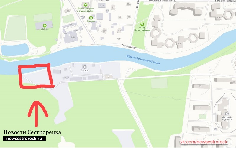 План парка дубки в сестрорецке
